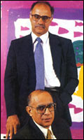 Mindtree Consulting's Ashok Soota (seated) & S.Bagchi