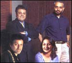 (clockwise, from top left) adman Suhel Seth, industrialist Hari Bhartia, scion of the real estate heavyweight DLF Group Pia Singh, and hotshot director Shekhar Kapur