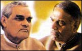 Prime Minister Atal Bihari Vajpayee and Finance Minister Yashwant Sinha