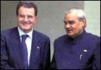 European Commission President Romano Prodi with PM Atal Bihari Vajpayee