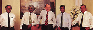 Managing Director (from left) A.Kapoor, H.Singh, H. Hannart, R. Kapoor and A. Nillesen